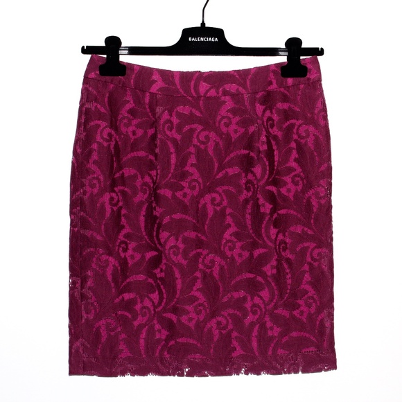 Cabi "Plumberry Frolic" Lace Overlay Skirt - Picture 1 of 12